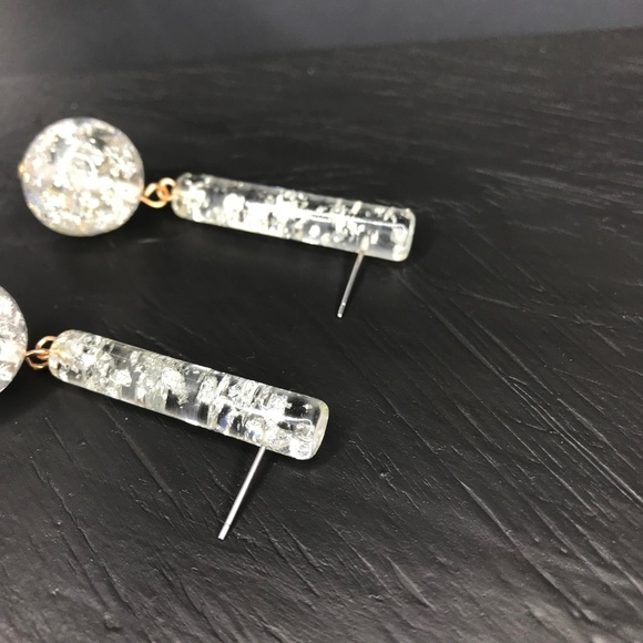 🆑 Silver Fleck Ball and Chain Drops - Picture 4 of 4